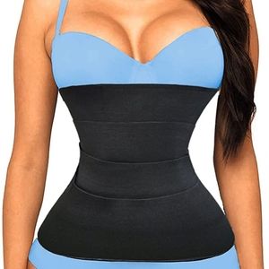 Invisible Wrap Waist Trainer Tape Lumbar Waist Support Belt Black